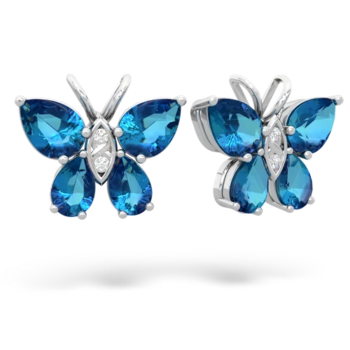 london topaz butterfly earrings