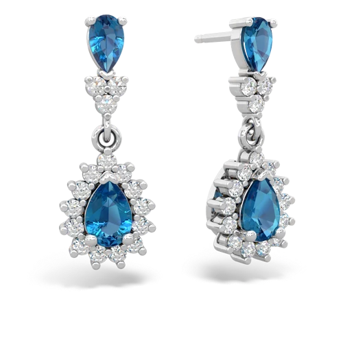 london topaz dangle earrings