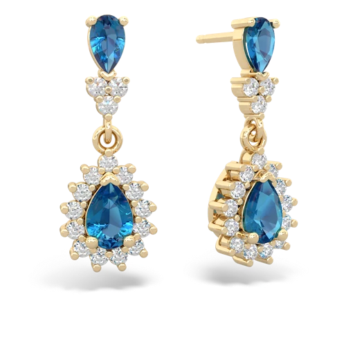 london topaz dangle earrings