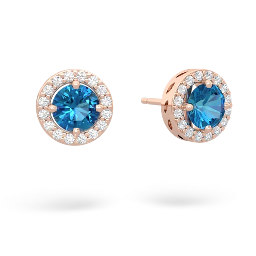 london topaz halo earrings