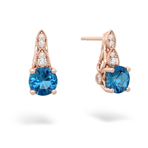 london topaz halo drop earrings