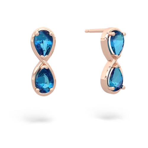 london topaz infinity earrings