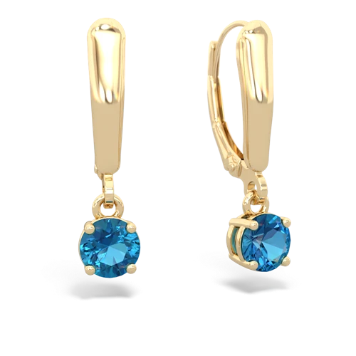 london topaz lever-back earrings