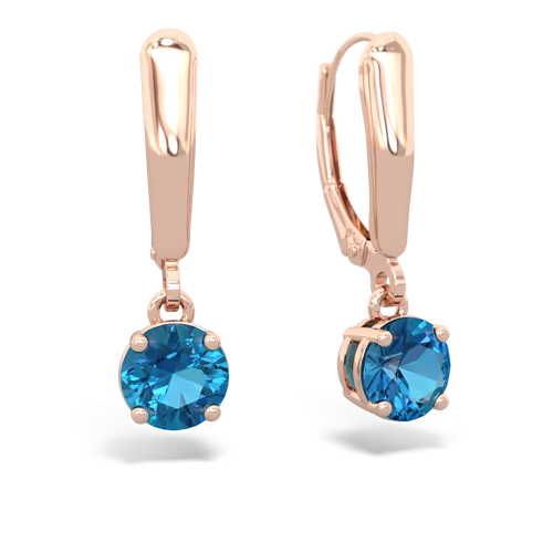 london topaz lever-back earrings