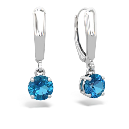 london topaz lever-back earrings