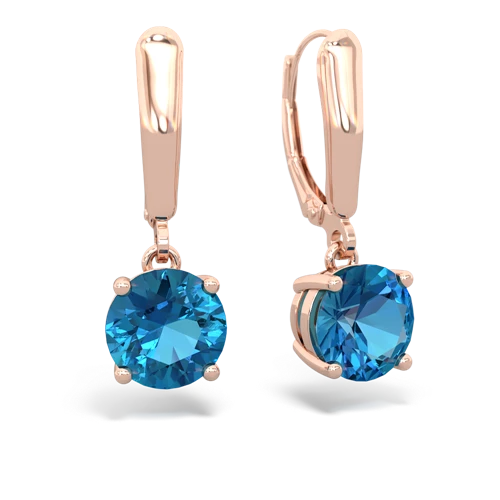 london topaz lever-back earrings