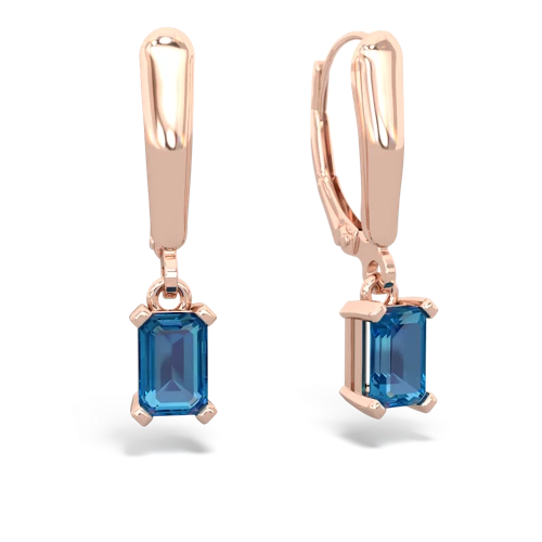 london topaz lever-back earrings