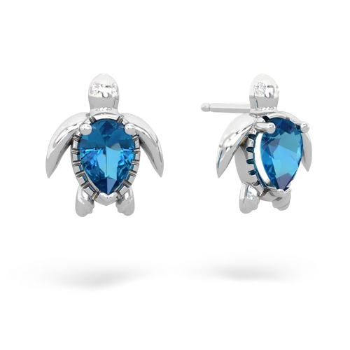 london topaz sea turtle earrings