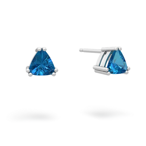 london topaz trillion stud earrings