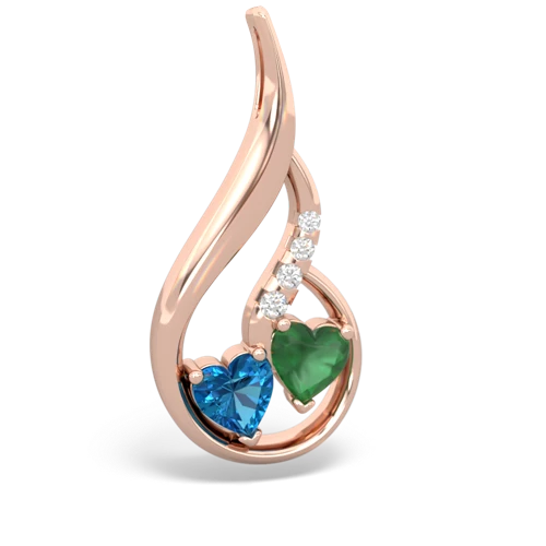 london topaz-emerald keepsake swirl pendant