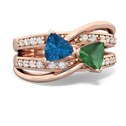 london topaz-emerald couture ring