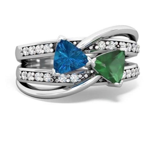 london topaz-emerald couture ring