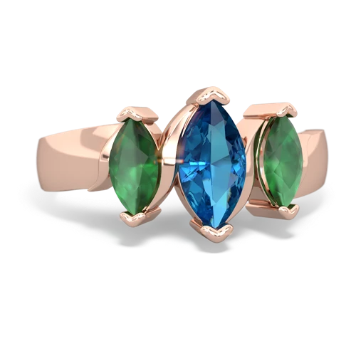 london topaz-emerald keepsake ring