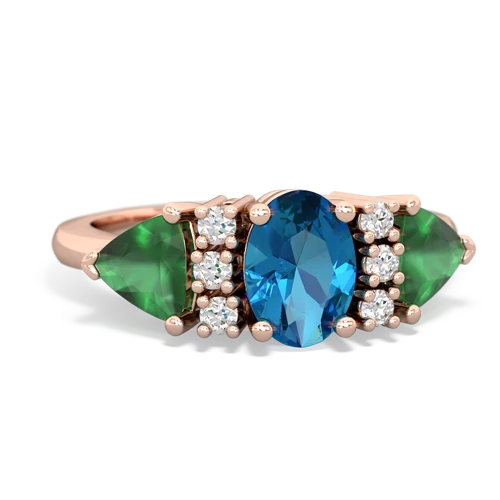 london topaz-emerald timeless ring