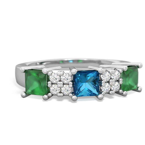 london topaz-emerald timeless ring