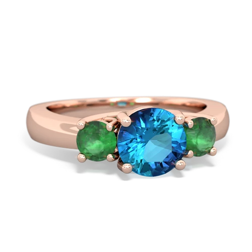 london topaz-emerald timeless ring