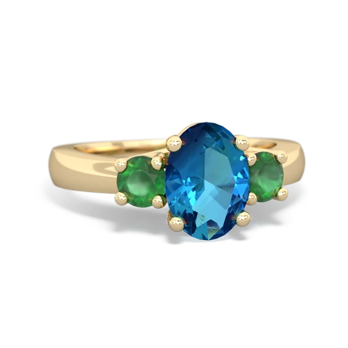 london topaz-emerald timeless ring