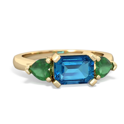 london topaz-emerald timeless ring