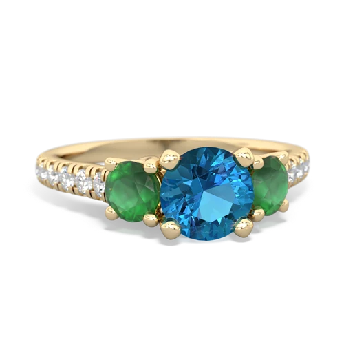 london topaz-emerald trellis pave ring