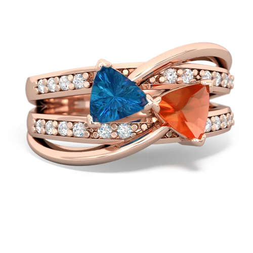 london topaz-fire opal couture ring