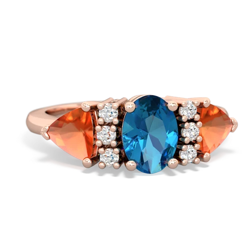 london topaz-fire opal timeless ring