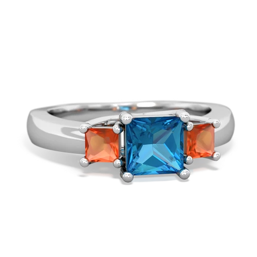 london topaz-fire opal timeless ring