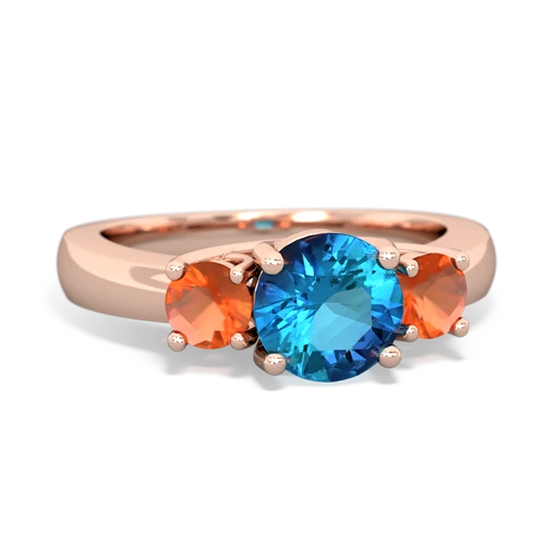 london topaz-fire opal timeless ring