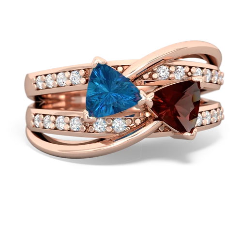 london topaz-garnet couture ring