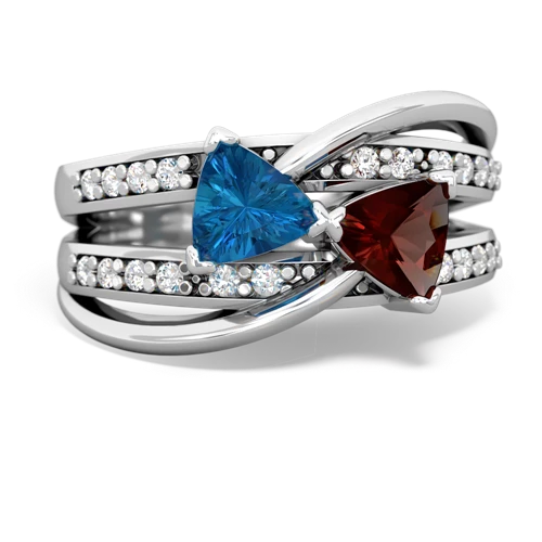 london topaz-garnet couture ring