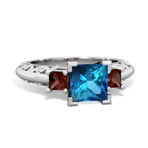 london topaz-garnet engagement ring