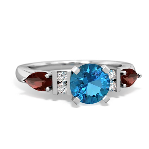 london topaz-garnet engagement ring