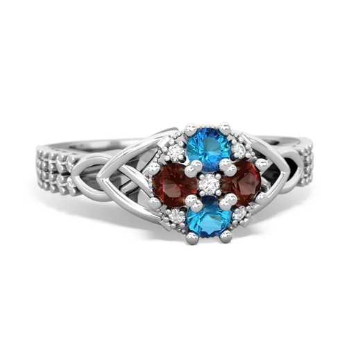 london topaz-garnet engagement ring