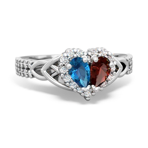 london topaz-garnet keepsake engagement ring