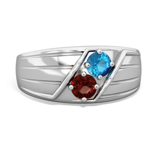 london topaz-garnet mens ring