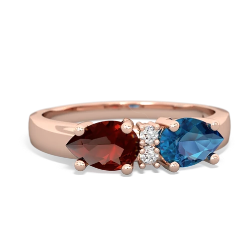 london topaz-garnet timeless ring