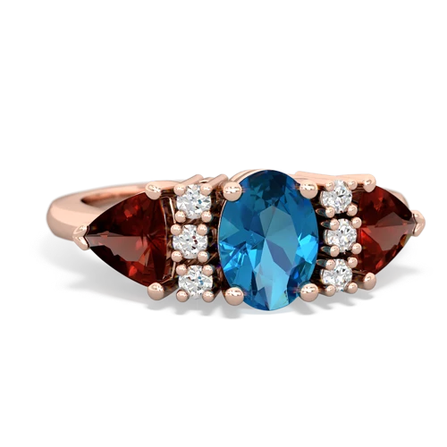 london topaz-garnet timeless ring