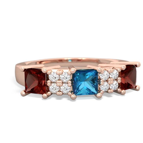 london topaz-garnet timeless ring