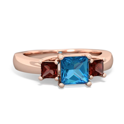 london topaz-garnet timeless ring