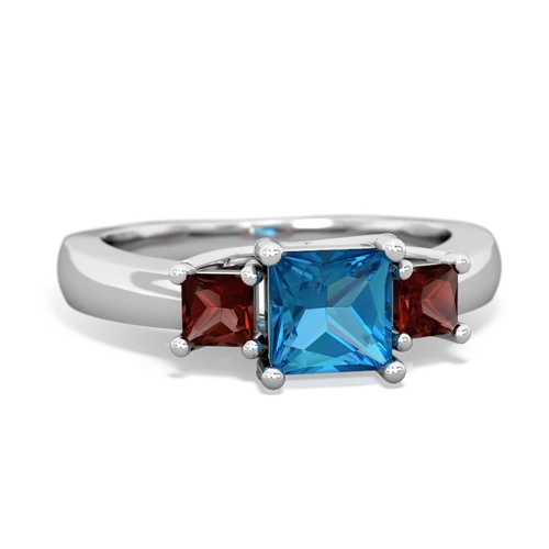 london topaz-garnet timeless ring