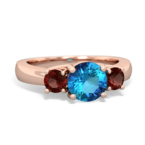 london topaz-garnet timeless ring