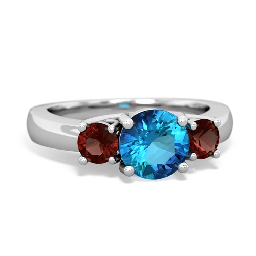 london topaz-garnet timeless ring