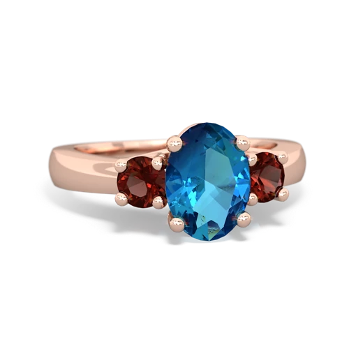 london topaz-garnet timeless ring