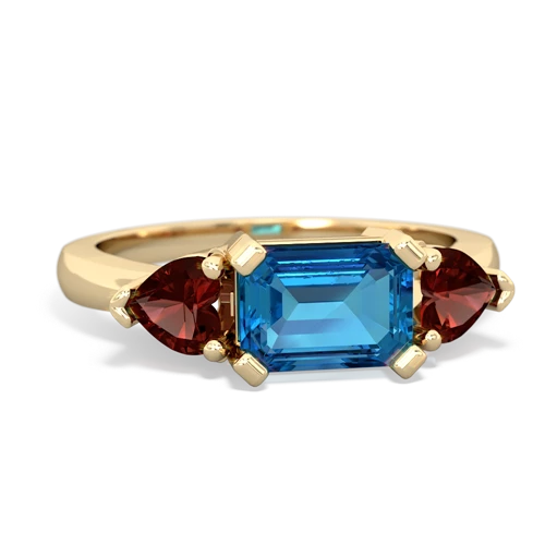 london topaz-garnet timeless ring