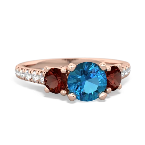 london topaz-garnet trellis pave ring