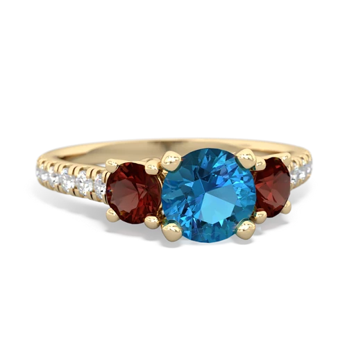 london topaz-garnet trellis pave ring