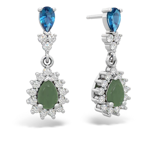 london topaz-jade dangle earrings