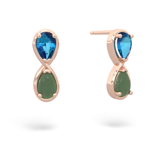 london topaz-jade infinity earrings
