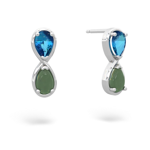 london topaz-jade infinity earrings