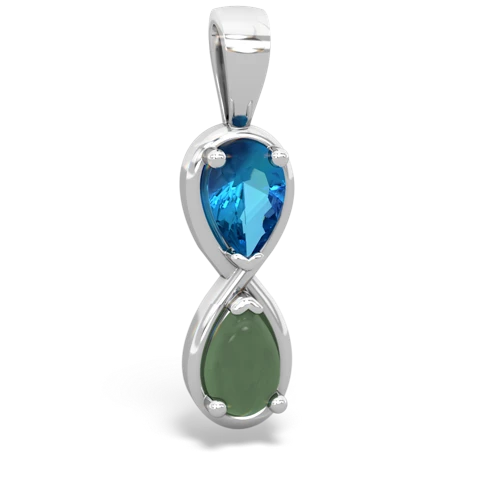london topaz-jade infinity pendant