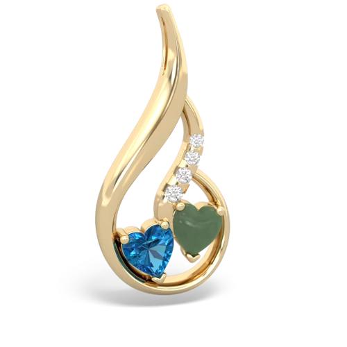 london topaz-jade keepsake swirl pendant